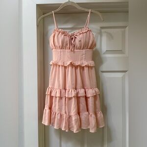 Wild Fable Pink Ruffled Mini Dress